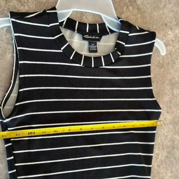 FREE💕 with purchase Woman’s sleeveless dress Seduction, black/white stripe, - Picture 16 of 16